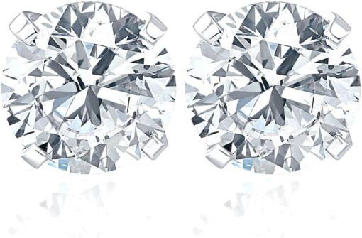 1 Carat (ctw) Diamond Studs in 14k White or Yellow Gold Lab Grown