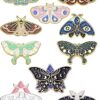 10 Pieces Butterfly Enamel Pins Set Cute Enamel Backpacks Pins Cool Horror Enamel Lapel Pins Brooches Enamel Butterfly Pins Lapel Pins for Steampunk Badge Jewelry for Women