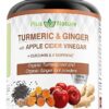 120 Capsules of USDA Organic Turmeric Root Powder, USDA Organic Ginger Powder and Apple Cider Vinegar Powder with Curcumin (95% Curcuminoids) and Bioperine, 1410 mg per Serving...