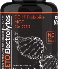 120 MCT Keto Electrolytes Pills | 150 mg Magnesium Probiotics Co Q 10 | Potassium Sodium Chloride Calcium Zinc & D3 Vitamin | Premium Grade Salt Supplement Designed for Low...