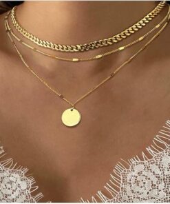 14K Gold Plated Layering Necklaces For Women Gold Necklace Set, Cuban Link, Snake Chain, Paperclip Layered Chains, Twisted Rope and Twisted Chain, Trendy Layering Necklace