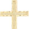 14K Yellow Gold Small Cross Pendant Religious Charm Thin Pendant For Necklace or Chain