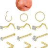 18g Nose Rings Hoop and 20g Nose Studs Sets for Women Men,Hypoallergenic 316L Surgical Stainless Steel Hinged Clicker Segment Nose Rings Hoop Helix Cartilage Daith Tragus...