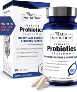 1MD Nutrition Complete Probiotics Platinum - w/Prebiotics and Probiotics for Digestive Health - Probiotic Supplement for Women & Men - More Than 50 Billion Live CFU 11 Strains...