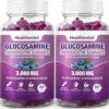 2 Packs 3000mg Glucosamine Chondroitin Gummies with MSM & Elderberry - Extra Strength Joint Health, Flexibility, Antioxidant Immune Support Supplement Gummy for Adults, Men &...