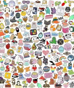 20/40/50 PCS Cute Enamel Backpack Pins, Funny Enamel Pins Bulk Set Cool Button Pins Aesthetic Brooch Lapel Pins Anime for Backpacks, Jackets, Hats, Kids, Girls