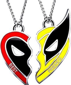 2Pcs Cartoon Necklace, Love Pendant, Love Jewelry Gift for Women Men