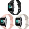 3 Pack Slim Watch Bands Compatible with ID205L Smart Watch,Soft Sport 19mm Replacement Strap for Popglory,GRV,YAMAY,Willful,Veryfitpro...