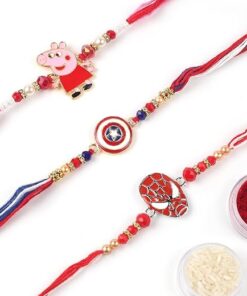 3 Pcs Rakhi for Brother Raksha Bandhan Fancy Rakhi for Bhaiya/Bhabi/Sibling Rakhi for Little Brother & Boys Raksha Bandhan Gift for Your Brother