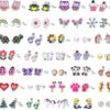 33 Pairs Hypoallergenic Stud Earrings Set for Girls Sensitive Ears With Stainless Steel Post in Vivid Colors and Multi-styles