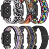 6 Pack Stretchy 20MM Nylon Smart Watch Bands Compatible With KALINCO P22 Donerton P22 P32 P36 P40 Replacement, Breathable Weave Elastic Quick Release Wristband Strap for Women...