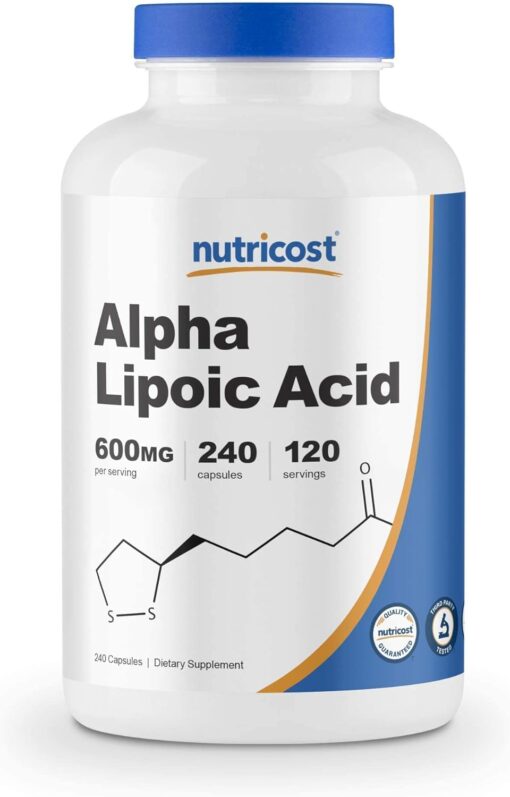 614Z l8sIlL. AC SL1500 Nutricost Alpha Lipoic Acid 600mg, 240 Caps Glutathione 500mg, 240 Caps