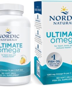 61HyV1Mh uL. AC SL1000 1 Nordic Naturals Ultimate Omega, Lemon Flavor - 210 Soft Gels - 1280 mg Omega-3 - High-Potency Omega-3 Fish Oil with EPA & DHA - Promotes Brain & Heart Health - Non-GMO - 105 Servings