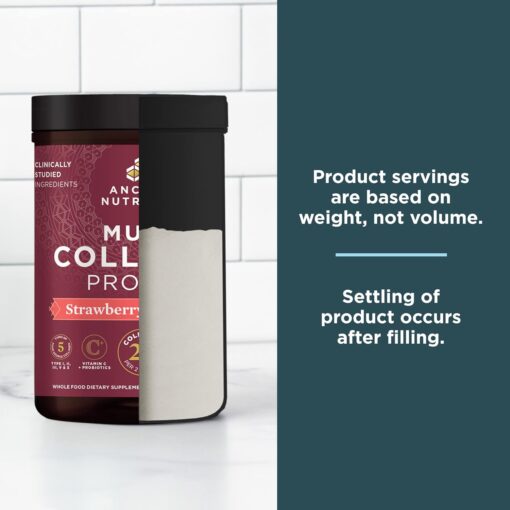 71V7I7UImQL. AC SL1500 Ancient Nutrition Collagen Powder Protein with Probiotics, Unflavored Multi Collagen Protein with Vitamin C, 45 Servings, Hydrolyzed Collagen Peptides Supports Skin and Nails, Gut Health, 16oz