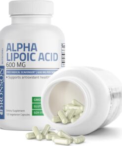 71WpyRo4t8L. AC SL1500 Bronson Alpha Lipoic Acid 600 MG Free Radical Scavenger Supports Antioxidant Health - Non-GMO, 120 Vegetarian Capsules (60 Servings)