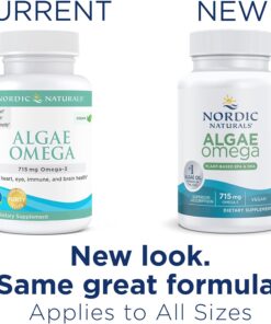 71idD2GvVL. AC SL1500 Nordic Naturals Algae Omega - 120 Soft Gels - 715 mg Omega-3 - Certified Vegan Algae Oil - Plant-Based EPA & DHA - Heart, Eye, Immune & Brain Health - Non-GMO - 60 Servings