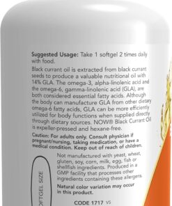 71ig6WcrvLL. AC SL1500 Now Foods Black Currant Oil 1000 mg - 100 Softgels 2 Pack