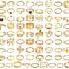 73 Pcs Gold/Silver Rings for Women-14K Gold Knuckle Stackable Chunky Rings Pack-That Don't Tarnish Gold Rings-Vintage Boho Heart Butterfly Ring Set Jewelry Gifts for Women