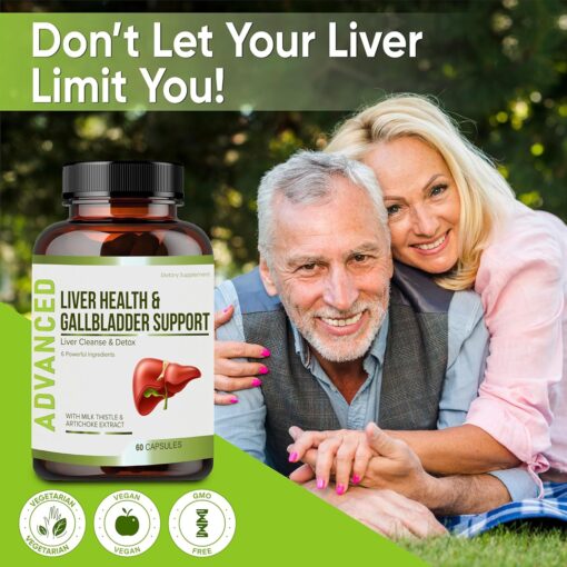 814DPvBPy2L. AC SL1500 Liver Cleanse Detox & Repair and Gallbladder Supplements - Liver Health Formula to Support Liver Renew with Artichoke Extract, Milk Thistle, Dandelion Leaf. Liver Detox Supplements for Liver Support.