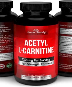 81i7cr0ru2L. AC SL1500 Divine Bounty Acetyl L-Carnitine Capsules 1200mg Per Serving - L Carnitine Supplement 120 Vegetarian Capsules