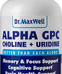 Alpha GPC 600mg + Uridine, a Choline Enhancer. Better Than Alpha-GPC or Uridine Alone. Best Alpha GPC Choline: 2in1, Soy Free, No Fillers, USA, 60 Pills, Acetylcholine Precursor