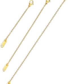 Altitude Boutique 18k Gold Plated Necklace Extenders Delicate Necklace Extender Chain Set for Women 3 Piece Set, Extensions 2", 4", 6" Inches Hypoallergenic in Gold, Rose Gold,...