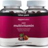 Amazon Basics Adult Multivitamin for Men & Women, 300 Gummies with Vitamins A, C, D, E, B-6 and B-12, 150 Count (Pack of 2) (150 Day Supply) (Previously Solimo)