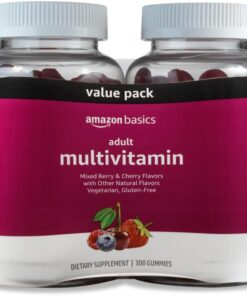 Amazon Basics Adult Multivitamin for Men & Women, 300 Gummies with Vitamins A, C, D, E, B-6 and B-12, 150 Count (Pack of 2) (150 Day Supply) (Previously Solimo)