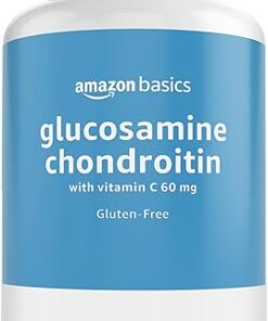 Amazon Basics Glucosamine 1500 mg with Chondroitin and Vitamin C 60 mg, 90 Tablets (2 per serving), Gluten Free