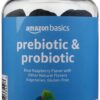 Amazon Basics Prebiotic & Probiotic Gummies, 2 Billion CFU, Blue Raspberry, 50 Count (2 per Serving) (Previously Solimo)