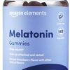 Amazon Elements - Melatonin 10mg Gummies, Supports Restful Sleep, Strawberry, 60 Count (Previously Revly)