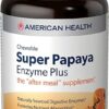 American Health Super Papaya Enzyme Plus - 180 Chewable Tablets - The After-Meal Supplement - Non-GMO - 60 Servings