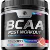 Amino Muscle Recovery Powder with BCAAs - After Workout Recovery Drink for Women & Men - BCAA Branched Chain Amino Acids - Pre Workout Sport Energy Mix - Keto, Caffeine Free,...