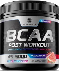 Amino Muscle Recovery Powder with BCAAs - After Workout Recovery Drink for Women & Men - BCAA Branched Chain Amino Acids - Pre Workout Sport Energy Mix - Keto, Caffeine Free,...