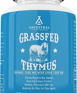 Ancestral Supplements Grass Fed Ovine (Sheep) Thymus Glandular Extract, 3000mg, Histamine, Energy, Allergy and Immune Support Supplement with Grass Fed Beef Liver, Non GMO, 180...