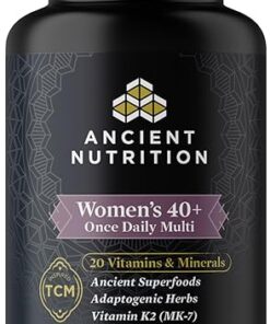 Ancient Nutrition Multivitamin for Women, Ancient Multi Women's 40+ Once Daily Vitamin Supplement, Vitamin B, Vitamin C and Vitamin K2, Folate and Iron Supplement, Supports Bone...