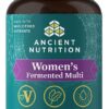 Ancient Nutrition Multivitamin for Women, Women's Fermented Multivitamin with Vitamin C, D, K, Zinc & Magnesium, Immune Support, Vegan, 60 Ct