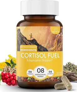 Angel Pure Cortisol Fuel Allergen Free Stress Relief Supplement: Magnesium Ashwagandha Rhodiola to Support HPA Axis, Chronic Fatigue Relief for Women/Men, Cortisol Health,...