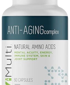 Anti-Aging Natural Amino Acid Supplement for Longevity – Supports Immune Health, Increased Energy, Smoother Skin Tone and Restorative Sleep - 60 Capsules