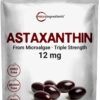 Astaxanthin 12mg, 120*Softgels, 4 Month Supply | Premium Astaxanthin Antioxidant Supplements | Fresh Microalgae Source | Supports Eye, Joint, & Internal Circulation Health |...