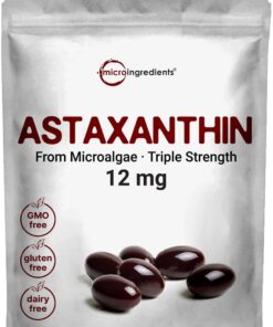 Astaxanthin 12mg, 120*Softgels, 4 Month Supply | Premium Astaxanthin Antioxidant Supplements | Fresh Microalgae Source | Supports Eye, Joint, & Internal Circulation Health |...