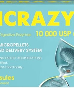 AVVA Pharmа Pancreatic Enzymes - 10,000 USP Effective Pancreatic Enzyme Supplements - Digestive Enzymes for Digestion - 50 Fast-Acting Capsules with Amylase, Lipase and Protease