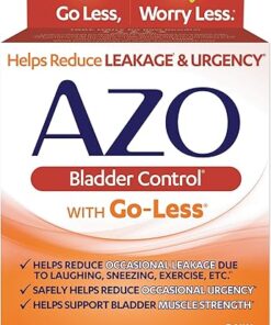 AZO Bladder Control with Go-Less Daily Supplement | Helps Reduce Occasional Urgency, leakage due to laughing, sneezing and exercise††† | 72 Capsules