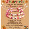 Back to School Mother Daughter Bracelets Kindergarten Daycare 1st Grade 2nd Grade School Gifts First Day of Preschool