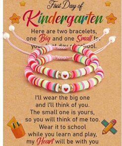 Back to School Mother Daughter Bracelets Kindergarten Daycare 1st Grade 2nd Grade School Gifts First Day of Preschool