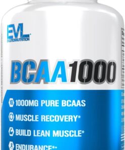 BCAAs Amino Acids Supplement for Men - EVL 2:1:1 5g BCAA Capsules for Post Workout Recovery and Lean Muscle Builder for Men - BCAA1000 Branched Chain Amino Acids Nutritional...