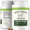 Beef Organ Supplement Grass Fed - 7 Beef Organs Complex from New Zealand - Liver, Heart, Pancreas, Kidney, Lung, Spleen, Bone Marrow - Non-GMO, No Fillers, Hormone & Antibiotic...