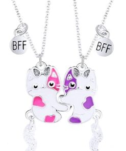 Best Friend Necklace Gifts Magnetic Matching Friendship Necklace for 2 Girls BFF Sister