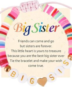 Big Sister Bracelet for Toddler Daughter Niece Big Sis Bracelet Matching Outfits Big Sister Gift for Girls Big Sister Announcement Jewelry for Girls Big Sister Charm Birthday Gifts