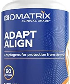 BioMatrix Adaptogen Supplement w/Ashwagandha, L-Theanine, Rhodiola, Ginseng | Cortisol Support, Stress Relief, Focus, Mood | 60 Capsules